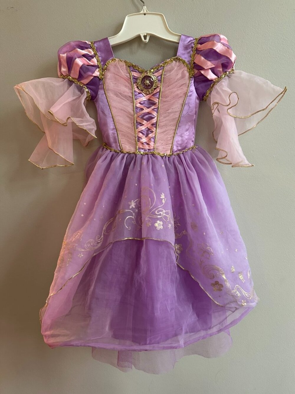 Disney Store Deluxe Rapunzel Tangled Costume Dress Size 4 XS Princess Halloween